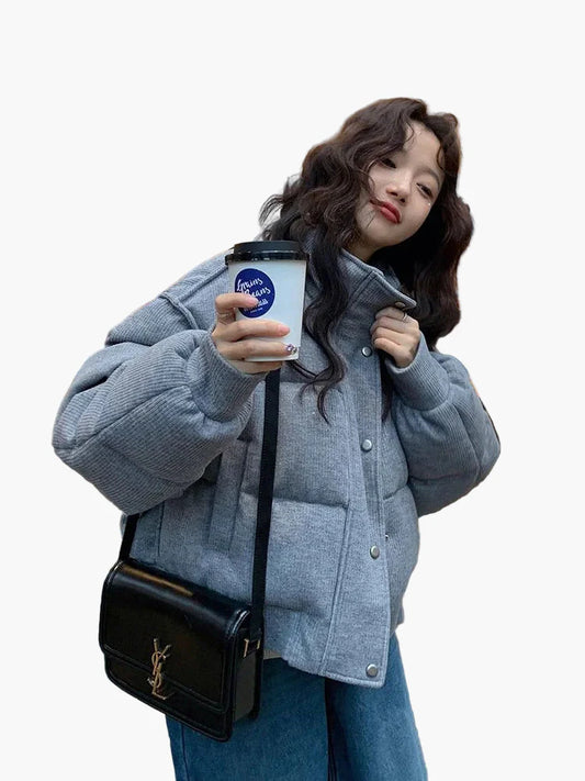 Damen Steppjacke Casual Oversize Street Style für Alltag und Freizeit