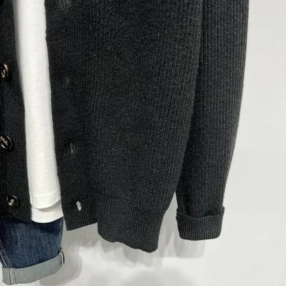 Herren Strick-Cardigan mit Knopfleiste – Lässiger Freizeit-Look, Ideal für Alltag und Büro