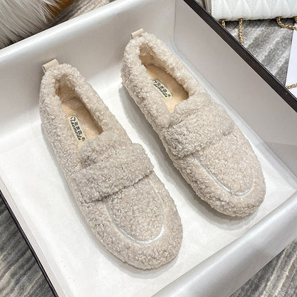 Damen Hausschuhe Plüsch Mokassin Stil – Bequeme und Stilvolle Indoor-Slipper