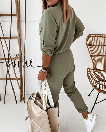 Damen Jumpsuit Freizeitmode mit sportlichem Stil – Eleganter Overall für Alltag und Ausgehen