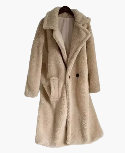 Damen Oversize Teddy Mantel – Modischer Winter-Look für elegante Wärme