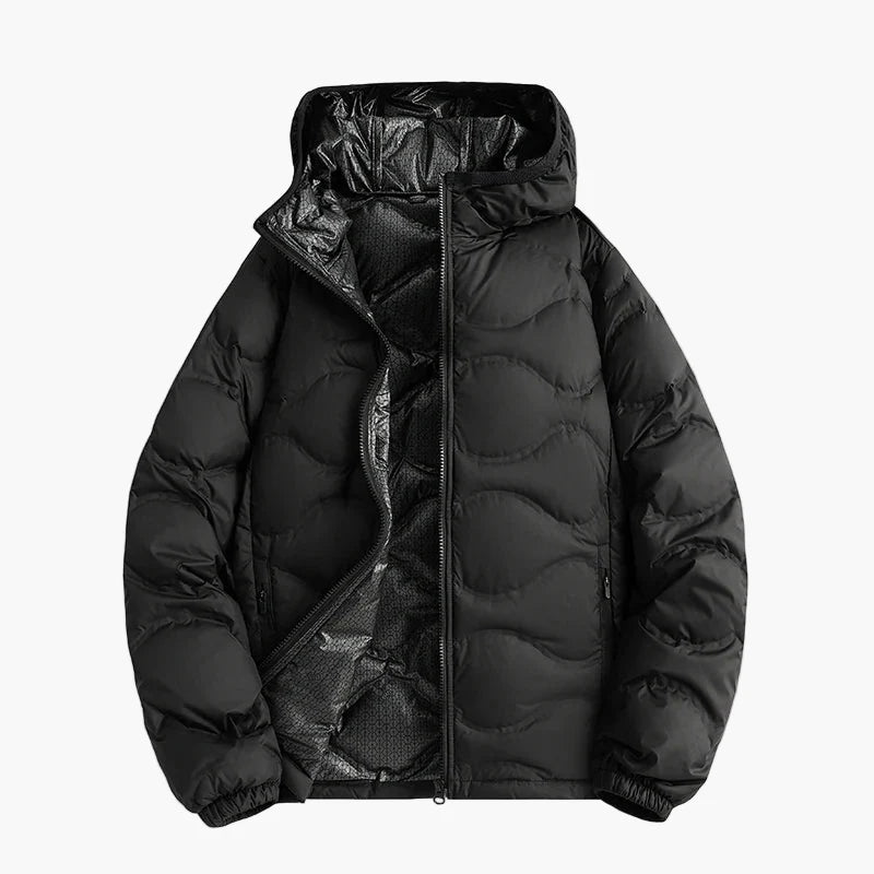 Herren Daunenjacke für Winter Outdoor & Freizeit – Leichte Steppjacke mit Kapuze