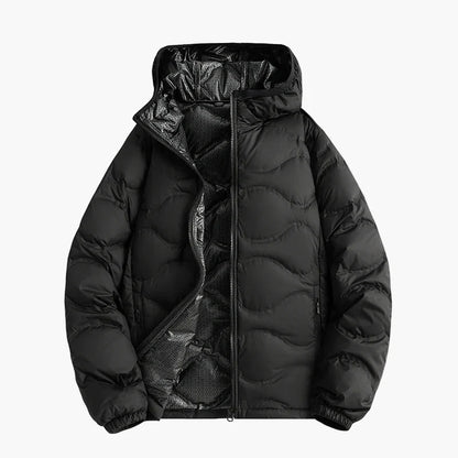 Herren Daunenjacke für Winter Outdoor & Freizeit – Leichte Steppjacke mit Kapuze