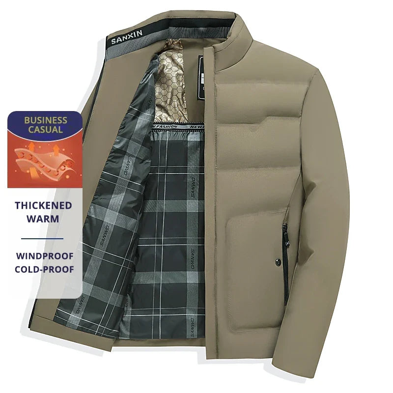 Herren Business Casual Winterjacke – Winddicht, Kälteschutz, Alltag & Büro