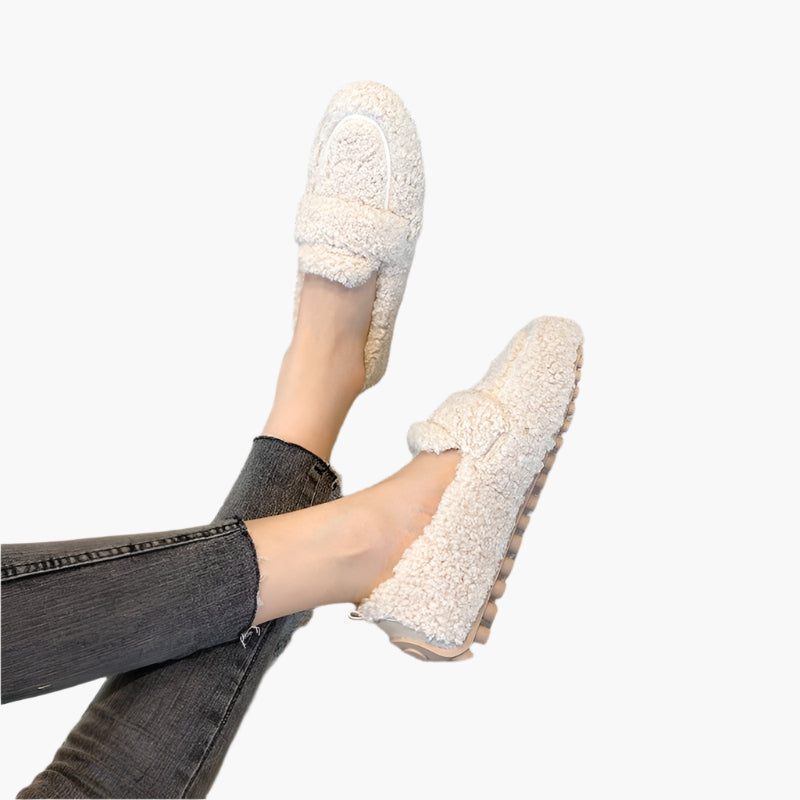 Damen Hausschuhe Plüsch Mokassin Stil – Bequeme und Stilvolle Indoor-Slipper
