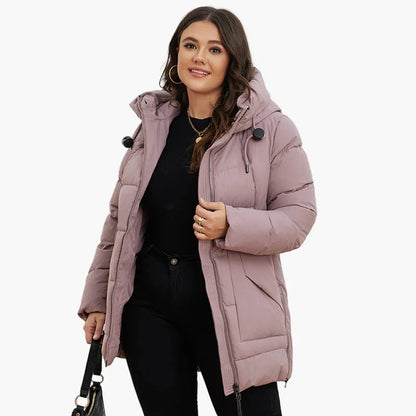 Damen Winter Steppjacke mit Kapuze – Komfortabler, modischer Outdoor-Parka für kalte Tage, Plus Size