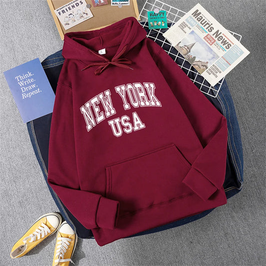 Emily - Kapuzenpullover mit New York Schriftzug