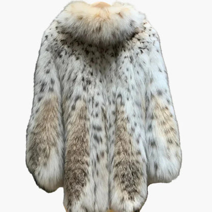 Damen Luxus Felljacke im eleganten Winter-Stil – Exklusive Mode für besondere Anlässe