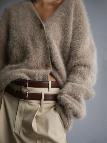 Damen Luxus Cardigan – Moderner Oversize Strickpullover für stilvolle Eleganz und Komfort