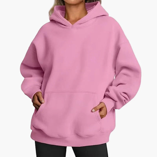 Damen Oversize Kapuzenpullover Freizeit Hoodie Basic
