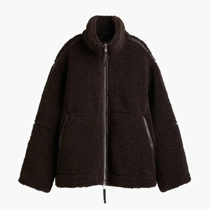 Damen Teddyfell Oversize Winterjacke – Modischer Kuschel-Look für Alltag und Freizeit