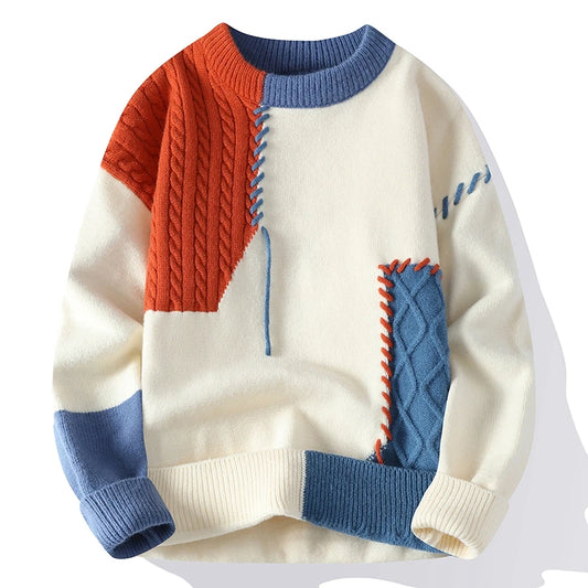 Dominic - Patchwork-Strickpullover