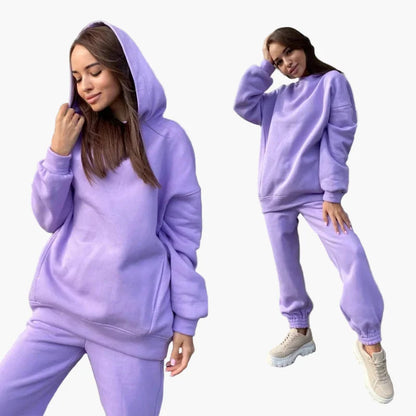 Damen Oversize Hoodie und Jogginghose Set – Lässiger Zweiteiler für Freizeit und Sport