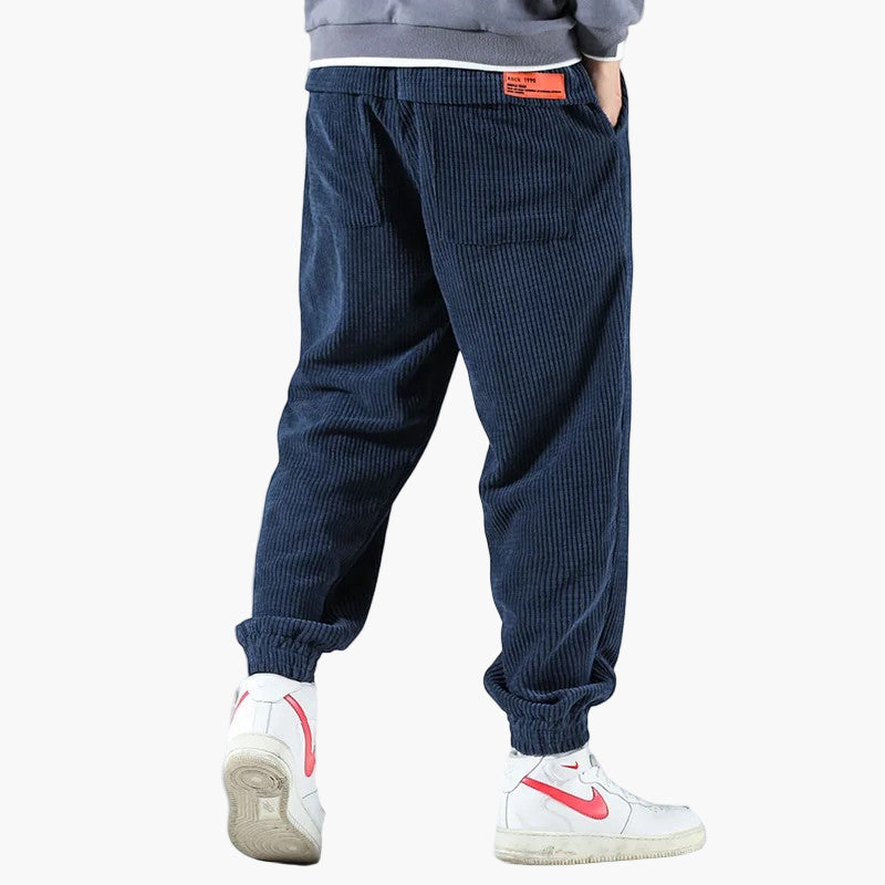 Herren Cord Sweatpants im Streetwear-Relaxed-Fit – Bequeme Freizeithose für Alltag und Sport