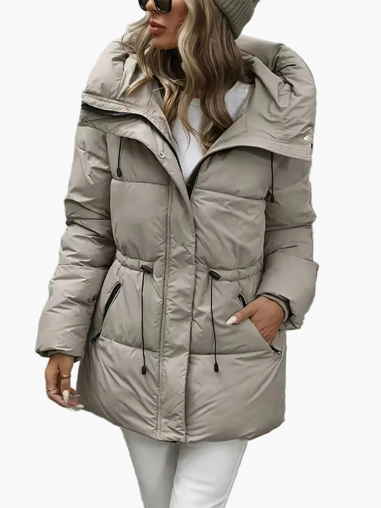 Damen Winter Steppjacke mit Kapuze – Modischer Outdoor Mantel für kalte Tage