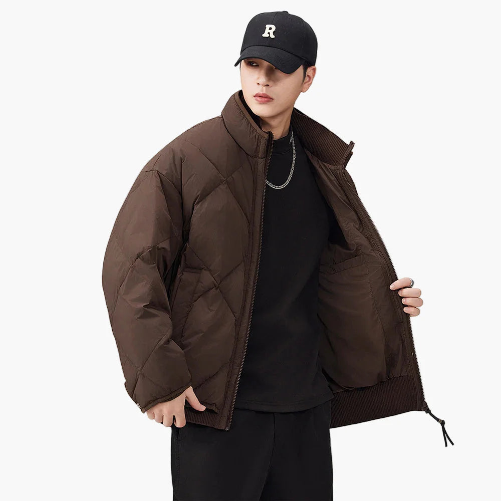 Herren Steppjacke im Oversized-Look für Freizeit und Alltag