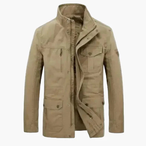 Herren Freizeitjacke mit Stehkragen und Mehrfachtaschen – Lässige Übergangsjacke für Alltag & Outdoor