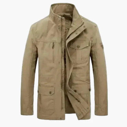 Herren Freizeitjacke mit Stehkragen und Mehrfachtaschen – Lässige Übergangsjacke für Alltag & Outdoor