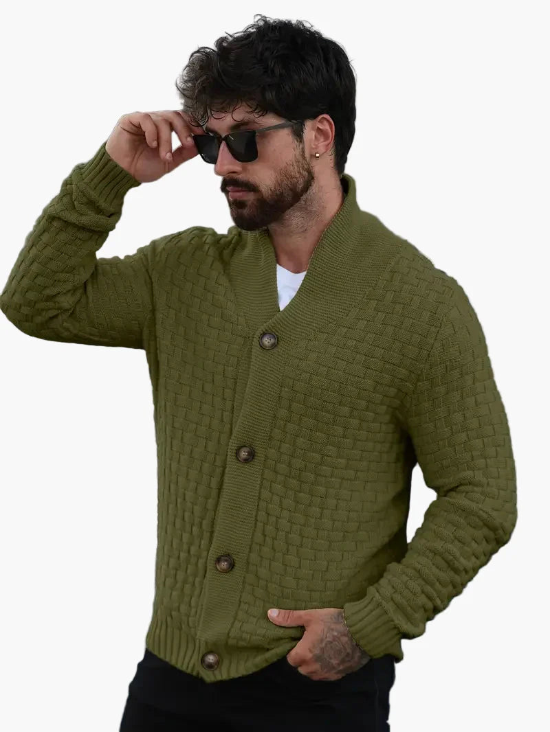 Herren Strick-Cardigan für Freizeit und Alltag – Modischer V-Ausschnitt, Offener Stil