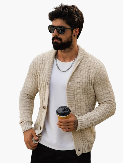 Herren Strick-Cardigan für Freizeit und Alltag – Modischer V-Ausschnitt, Offener Stil