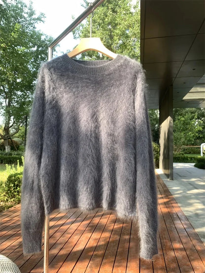 Damen Oversize Kuschel-Pullover im lässigen Stil – Ideal für Herbst und Winter