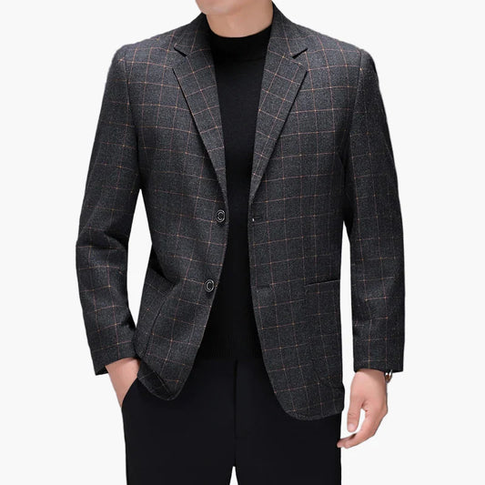 Herren Business Casual Blazer – Modernes Karomuster für Büro und Alltag