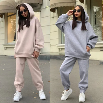 Damen Oversize Hoodie und Jogginghose Set – Lässiger Zweiteiler für Freizeit und Sport