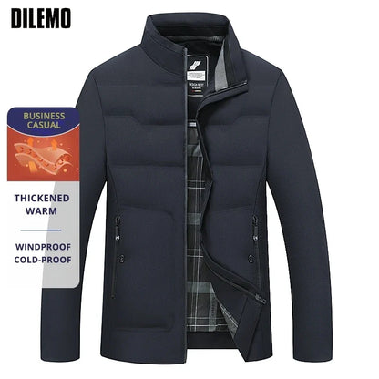 Herren Business Casual Winterjacke – Winddicht, Kälteschutz, Alltag & Büro