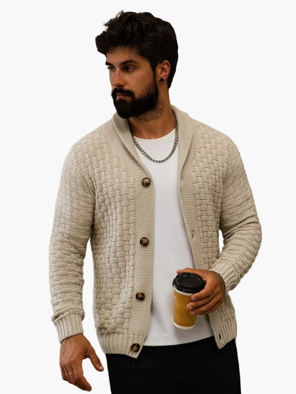 Herren Strick-Cardigan für Freizeit und Alltag – Modischer V-Ausschnitt, Offener Stil
