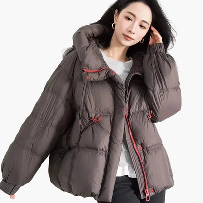 Damen Winter Steppjacke mit Kapuze – Modisch, Warm & Bequem für Alltag und Freizeit