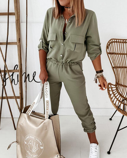 Damen Jumpsuit Freizeitmode mit sportlichem Stil – Eleganter Overall für Alltag und Ausgehen