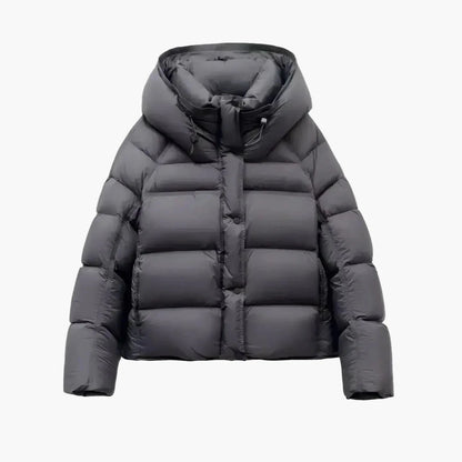 Damen Daunen-Steppjacke mit Kapuze – Winter Outdoor Komfort und Stil