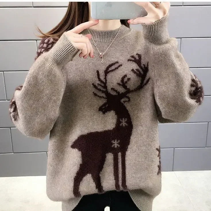 Laura - Hässlicher Weihnachtspulli - Locker gestrickter Pullover für Damen