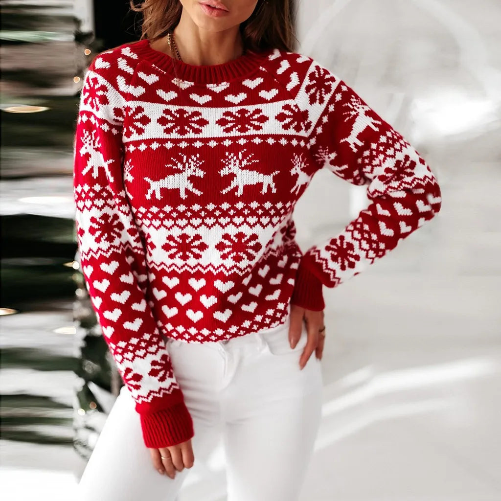 Clara - Hässlicher Weihnachtspulli - Weihnachtsstrickpullover für Damen