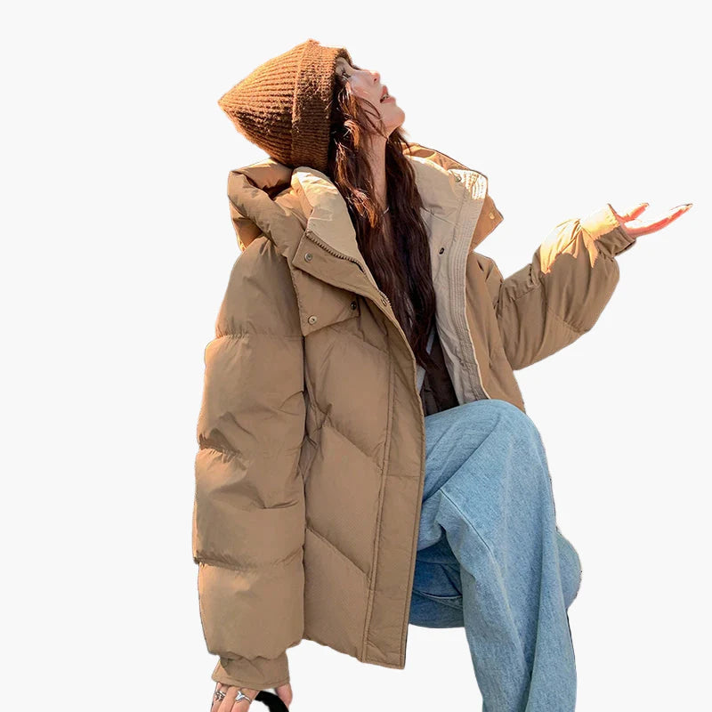 Damen Winter Steppjacke im Oversized-Look – Modisch & Warm für Alltag und Freizeit