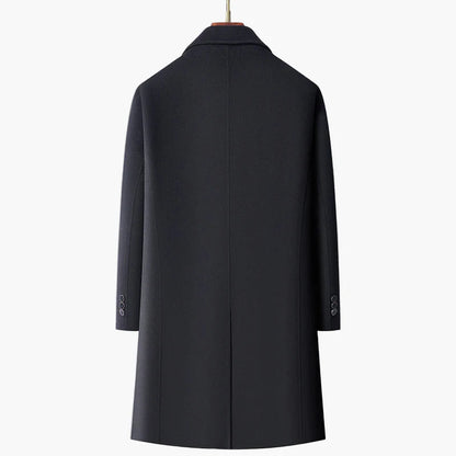 Herren Doppelreihiger Wollmantel – Eleganter Business & Freizeit Wintermantel