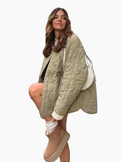 Damen Steppjacke Oversized Urban Style – Modische Übergangsjacke für Alltag und Freizeit