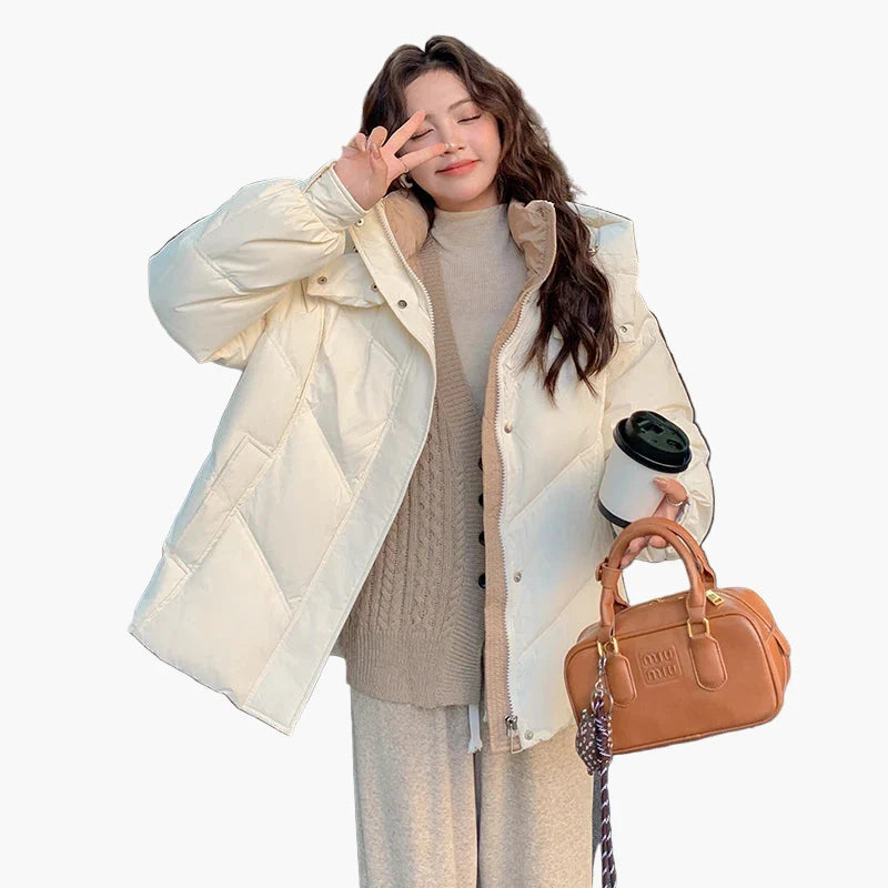 Damen Winter Steppjacke im Oversized-Look – Modisch & Warm für Alltag und Freizeit