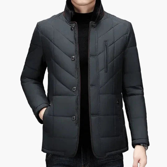 Herren Steppjacke Modern Business Casual Winterjacke für Alltag & Büro