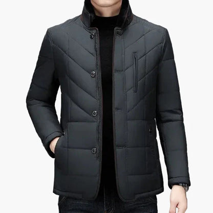 Herren Steppjacke Modern Business Casual Winterjacke für Alltag & Büro