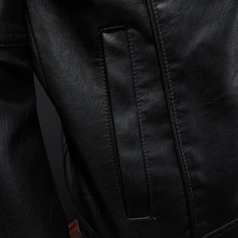 Herren Lederjacke Moto-Stil – Elegante Übergangsjacke für Freizeit & Alltag