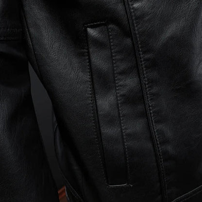 Herren Lederjacke Moto-Stil – Elegante Übergangsjacke für Freizeit & Alltag