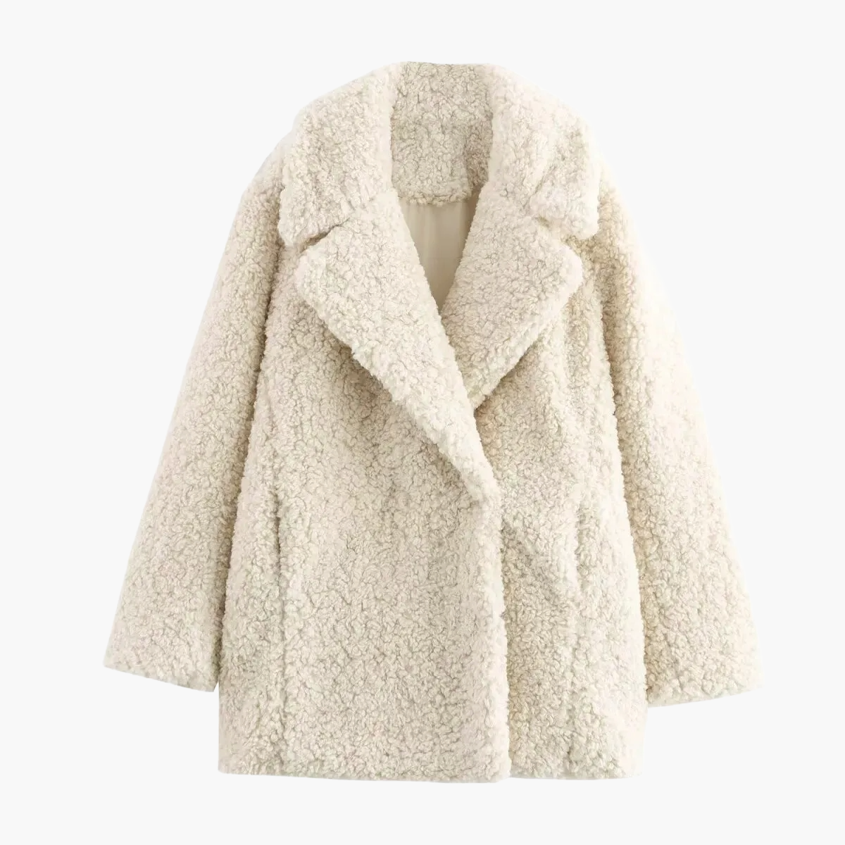 Damen Oversize Teddyfell Wintermantel – Warmer Kuschel-Look für Alltag und Freizeit