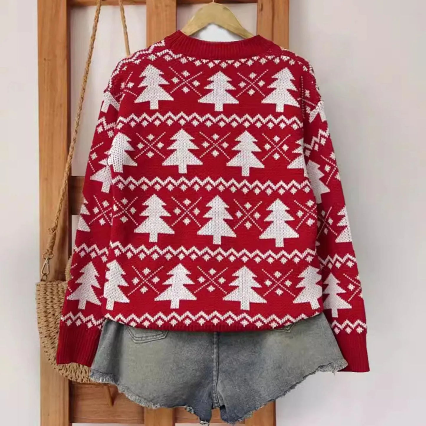 Natalia - Hässlicher Weihnachtspulli - Weihnachtlicher Tannenbaum Pullover