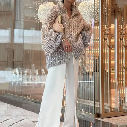 Anna - Eleganter Sweater mit Laternenärmeln