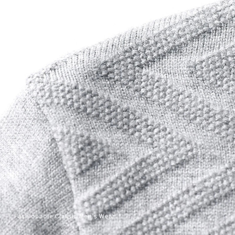 Herren Strickpullover mit gestreiftem Hemdkragen – Stilvoller Freizeitpullover im Schichten-Look