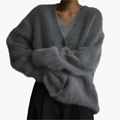 Damen Luxus Cardigan – Moderner Oversize Strickpullover für stilvolle Eleganz und Komfort
