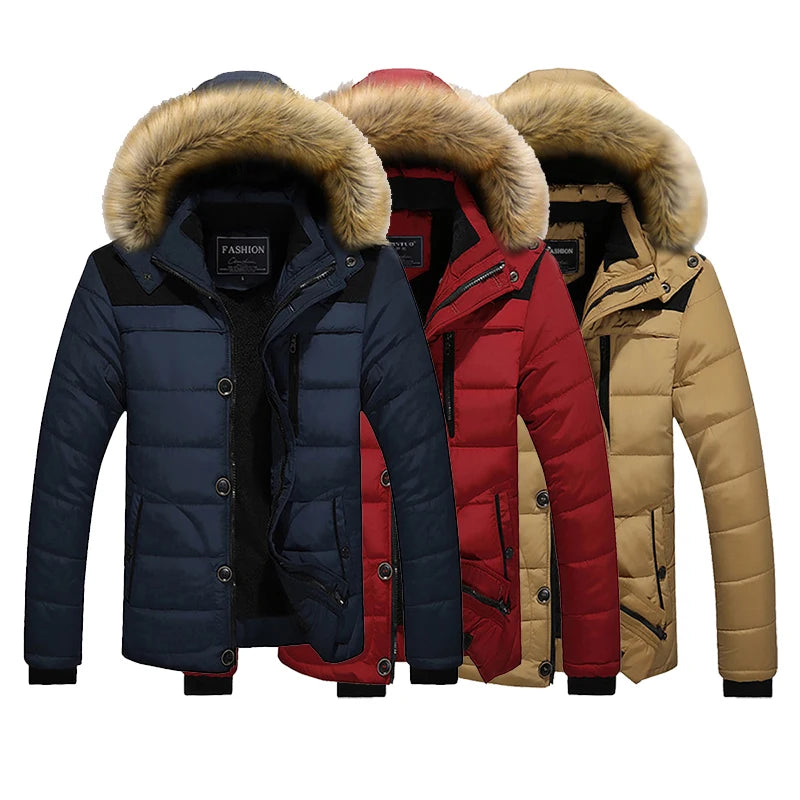 Rainer – Herren Winterjacke mit Fellkapuze