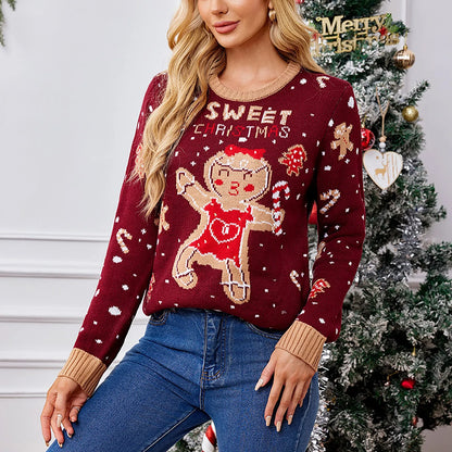 Elvira - Hässlicher Weihnachtspulli - Pullover mit Rundhals und Langarm