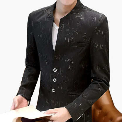 Herren Modernes Freizeit-Sakko mit Stehkragen für stilvolle Anlässe und Alltag